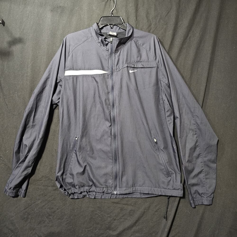 Nike Windbreaker Running Activewear Full Zip Jacket Size XL Lightweight Swoosh